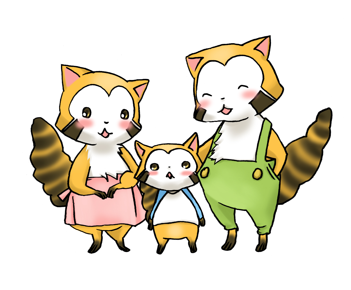 アライグマ家族