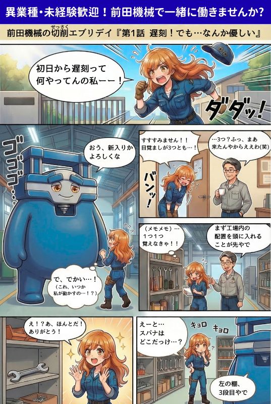 前田機械さま 採用マンガ事例