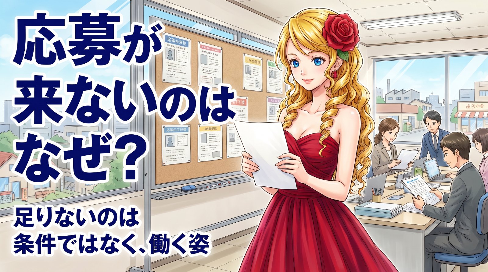 ハローワークに求人を出しても応募が来ない?足りないのは条件ではなく、働く姿の見えかた