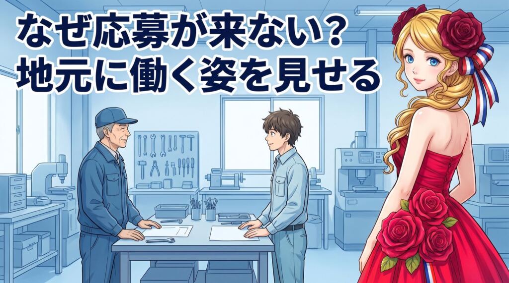 なぜ応募が来ない？ 地元に働く姿を見せる｜採用マンガ
