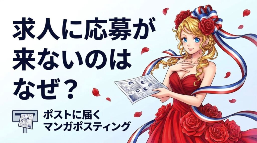 求人サイトに応募が来ない理由と、潜在求職者に直接届くマンガポスティングチラシ