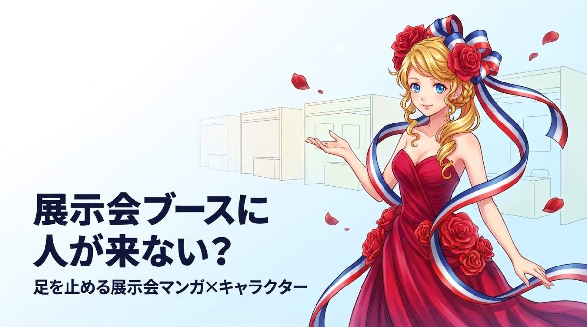 展示会ブースに人が来ない悩みと、足を止める展示会マンガ×キャラクター