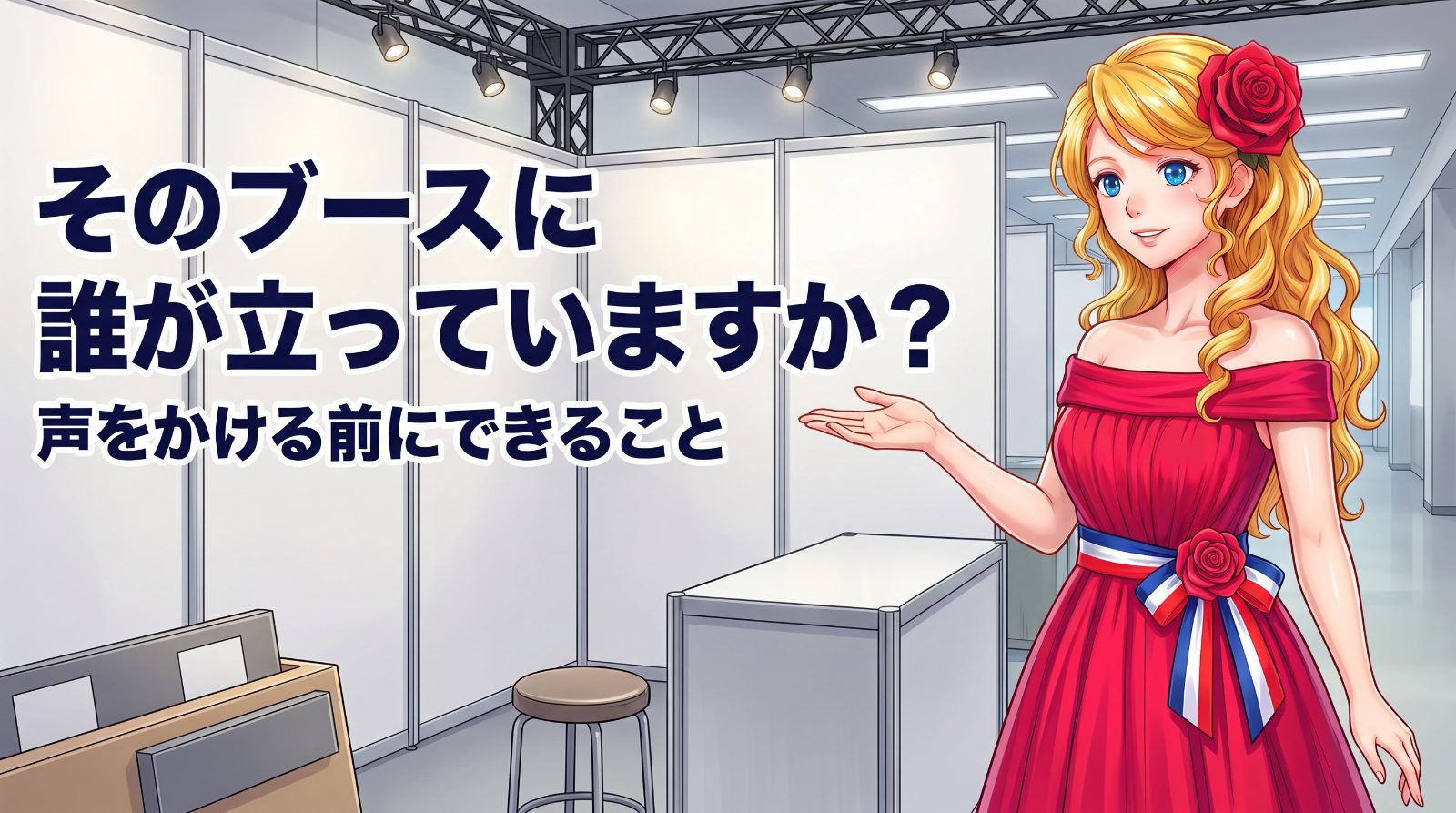 そのブースに、誰が立っていますか