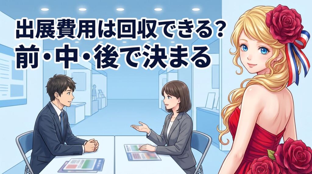 出展費用は回収できる？ 前・中・後で決まる｜展示会マンガ