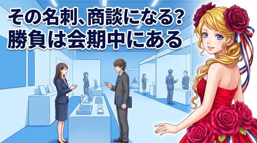 その名刺、商談になる？ 勝負は会期中にある｜展示会マンガ