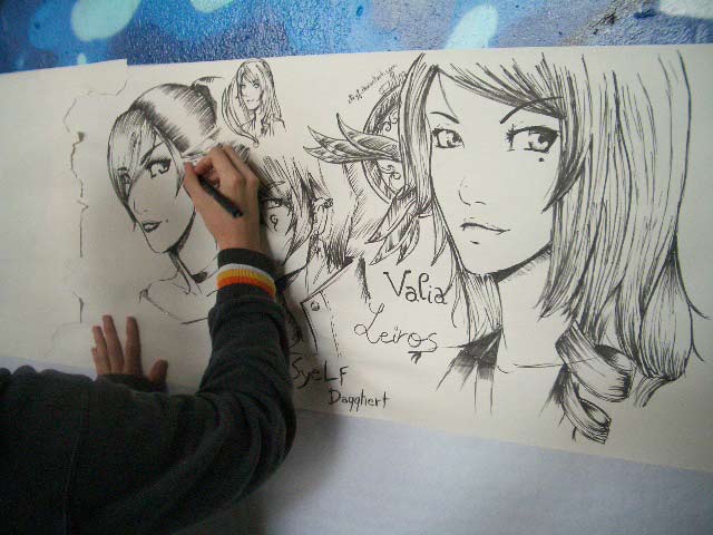 描き手の実演